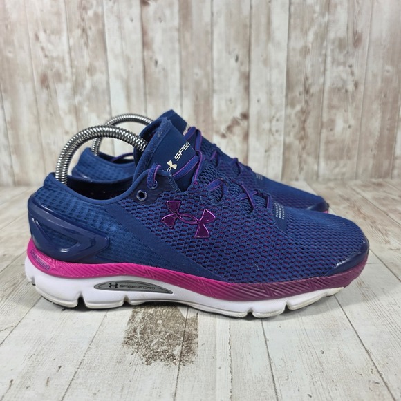 Under Armour Shoes - Under Armour Speedform Gemini 2 Womens Running Shoes Blue Pink  Size 9